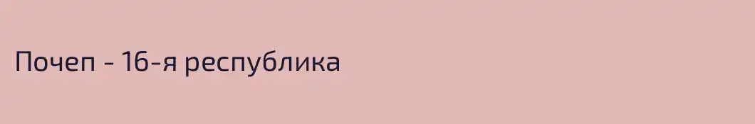Почеп - 16-я республика